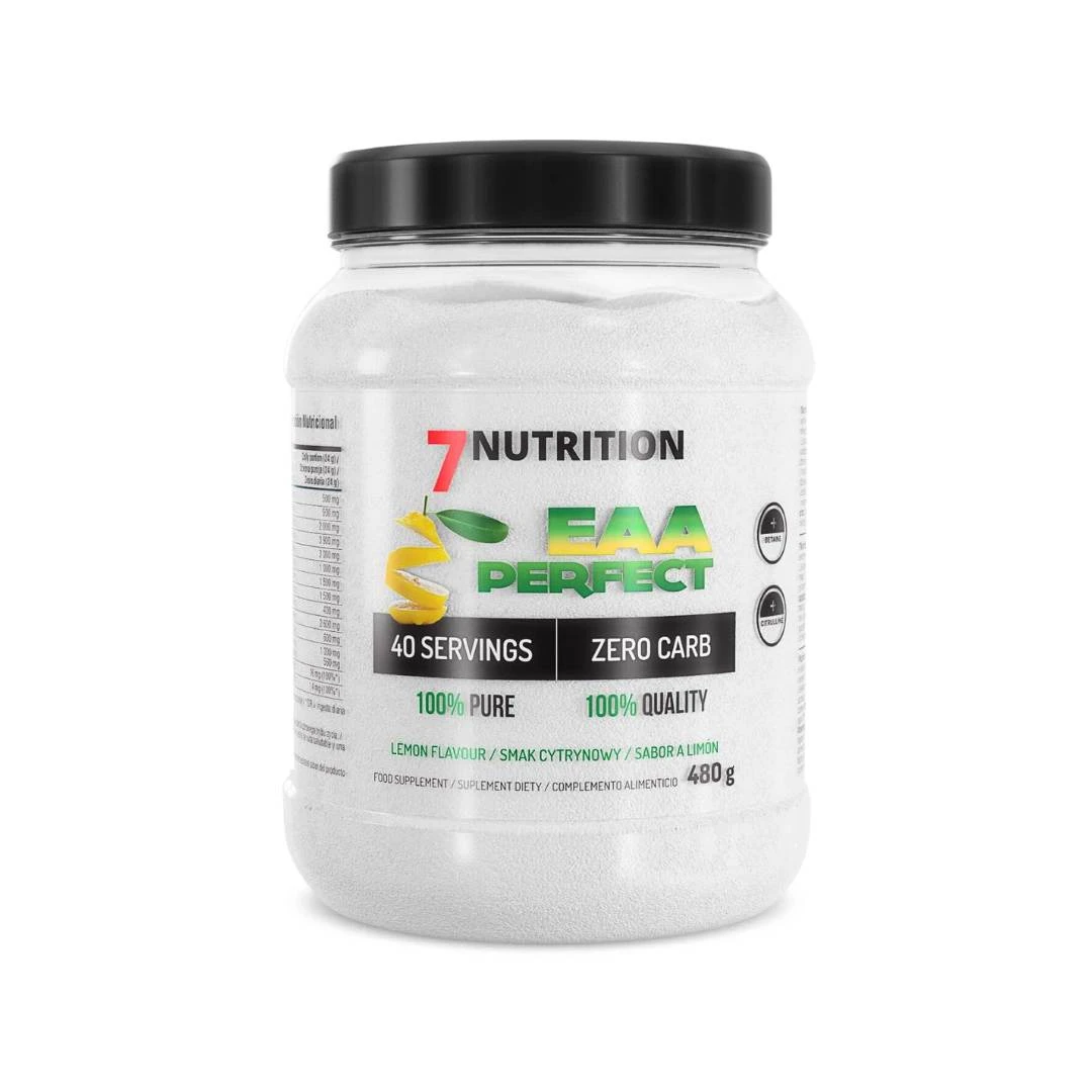 7 NUTRITION EAA PERFECT 480 g; Esencijalne Aminokiseline za Poboljšanje Izdržljivosti Mišića, Ubrzanje Regeneracije Posle Treninga, Jačanje Imuniteta