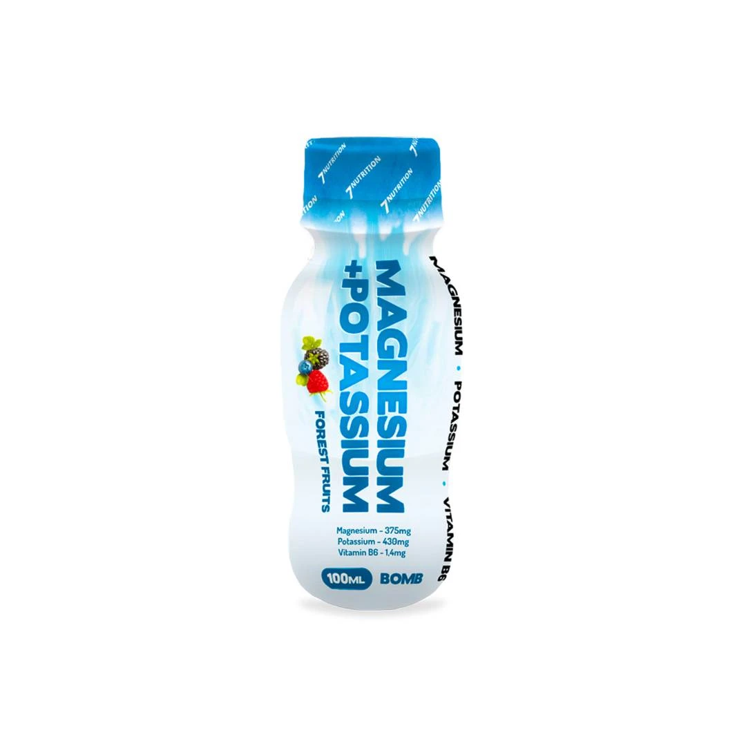 7 NUTRITION MAGNESIUM+POTASSIUM SHOT 100 mL; Elektroliti tokom Treninga, protiv Grčeva, Magnezijum Citrat, Piridoksin (Vitamin B6) i Kalijum; Napitak za Odlične Mišićne Performanse