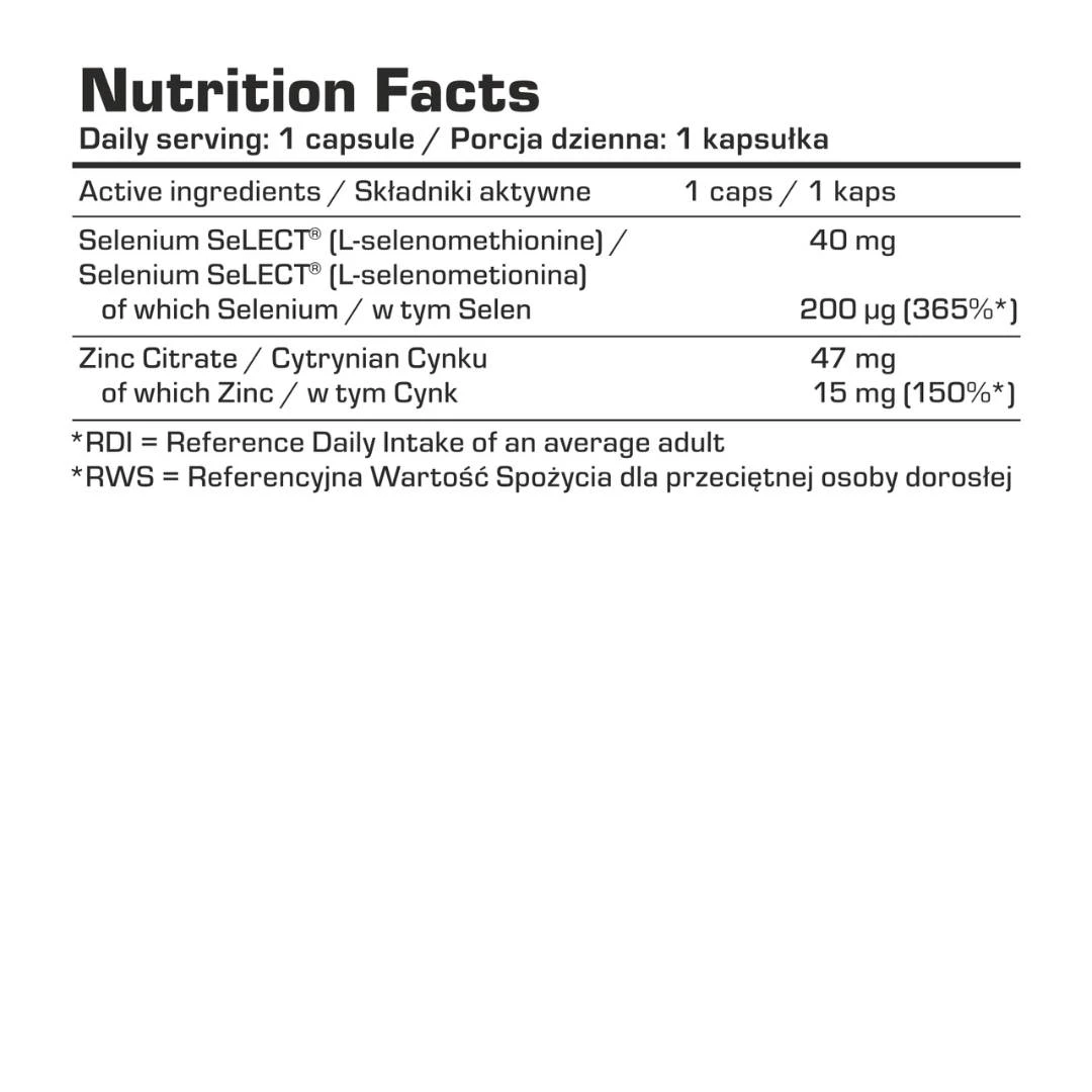 7 NUTRITION SELENIUM sa Cinkom 120 Vege Kapsula za Pravilan Rad Štitne Žlezde i Jačanje Imuniteta