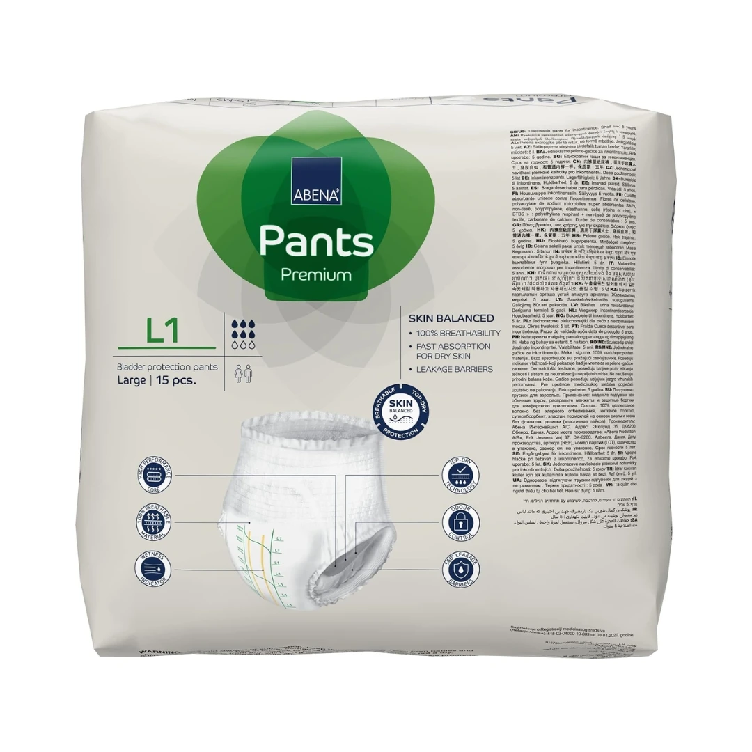 ABENA Pants Premium L1 Gaćice za Inkontinenciju 15 Komada