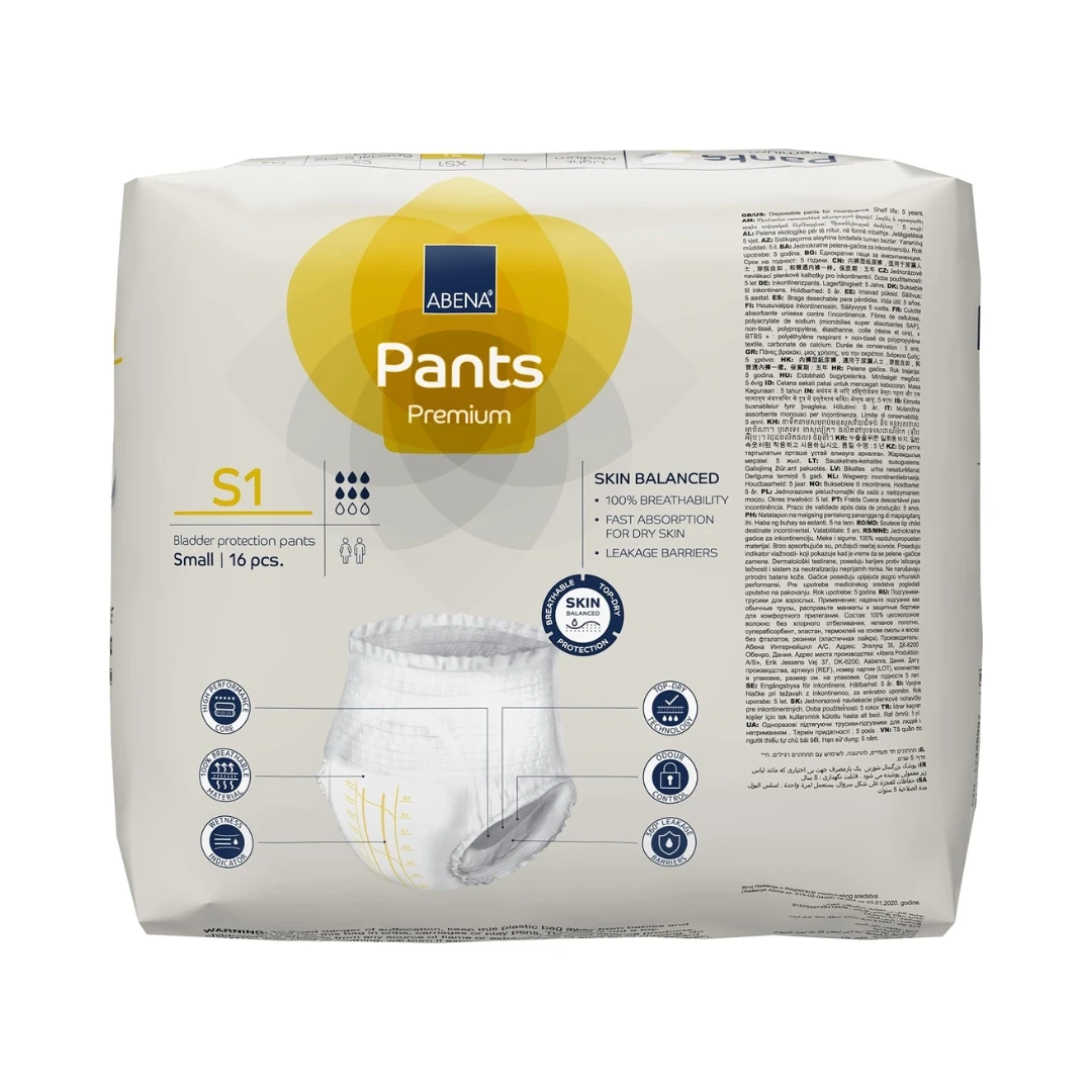 ABENA Pants Premium S1 Gaćice za Inkontinenciju 16 Komada