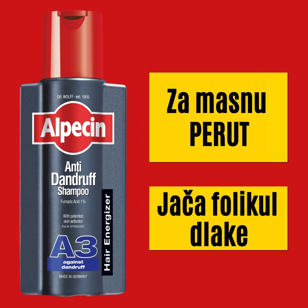 Alpecin A3 AntiDandruff Šampon Protiv Peruti 250 mL