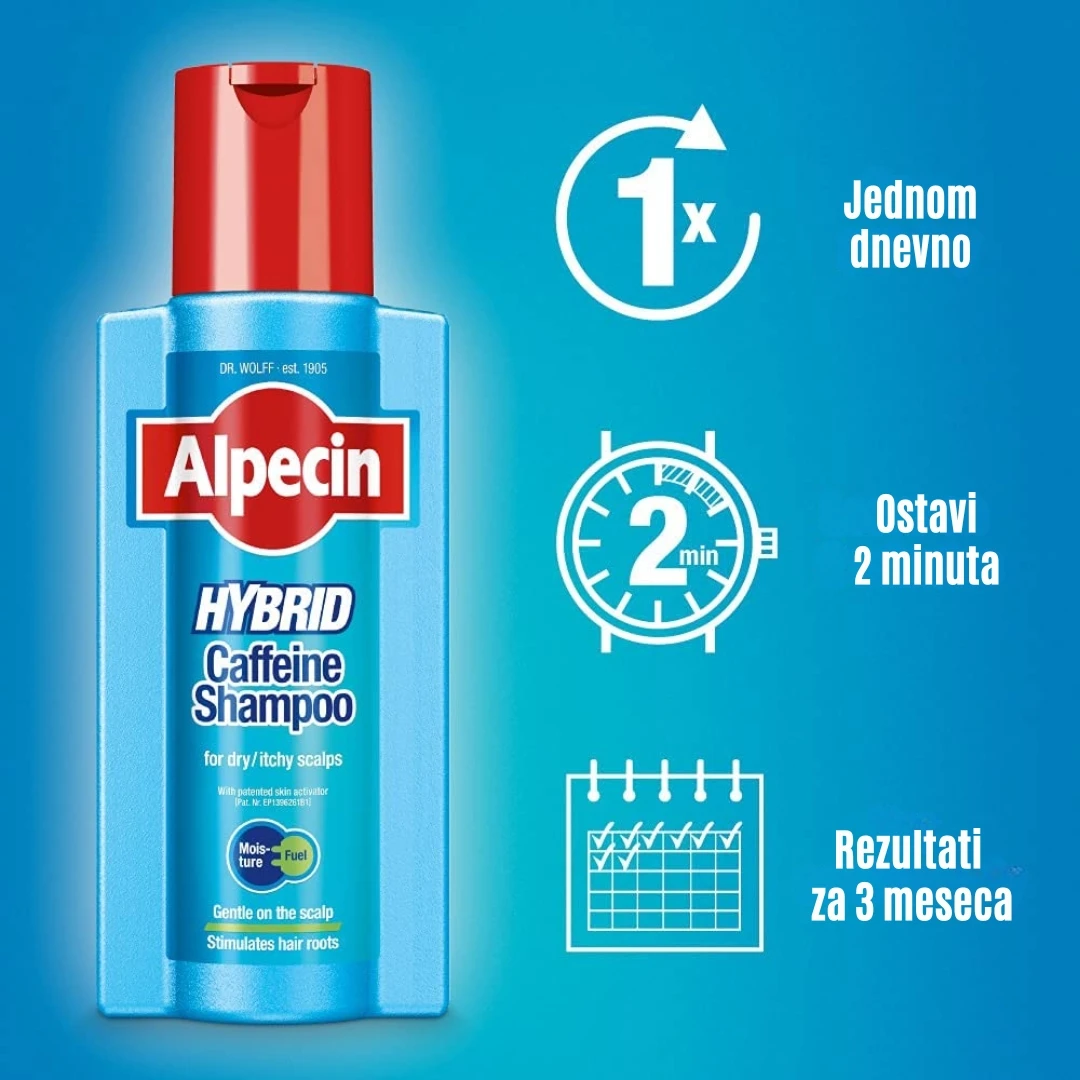 Alpecin HYBRID Caffeine Kofeinski Šampon 250 mL