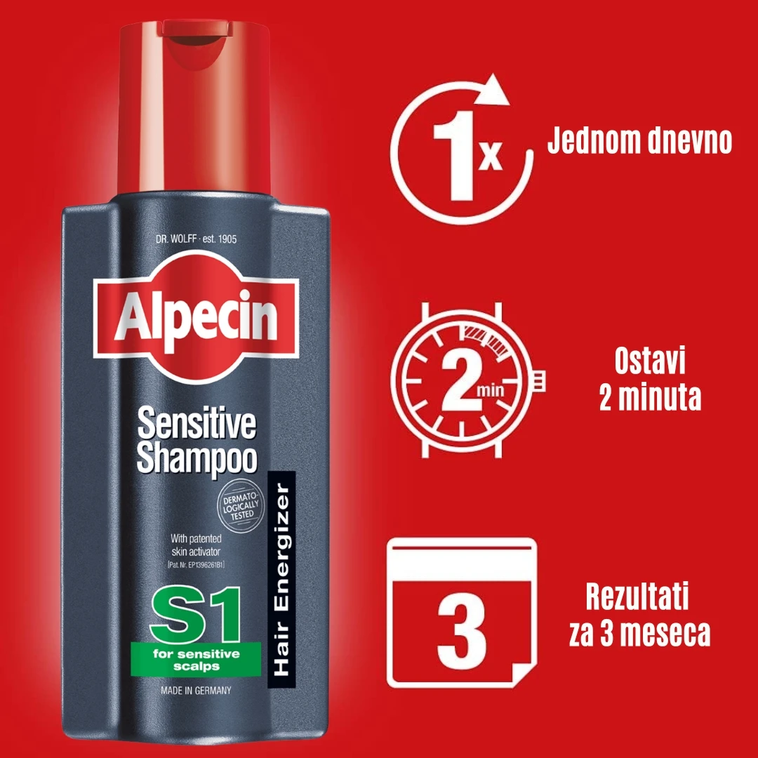 Alpecin S1 Sensitive Šampon 250 mL