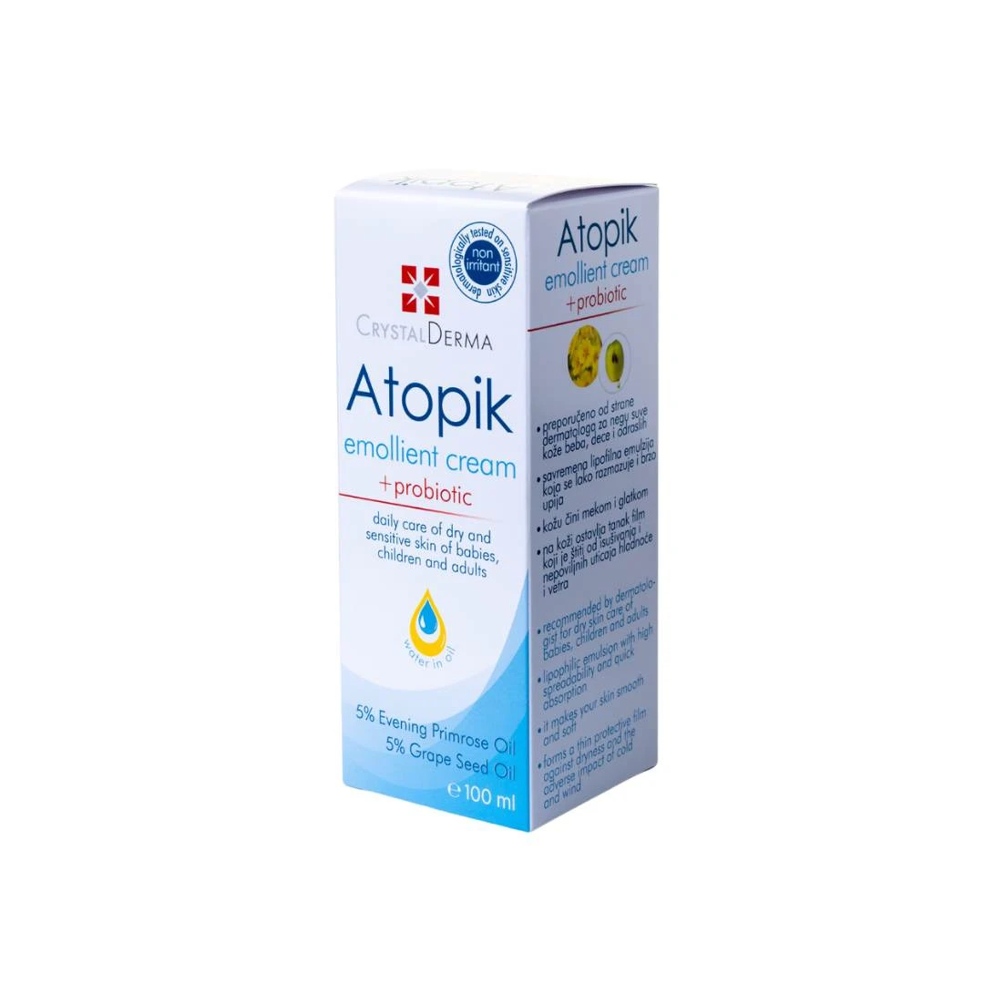 Atopik Emolient Cream+Probiotic za Suvu, Osetljivu i Atopičnu Kožu 100 mL