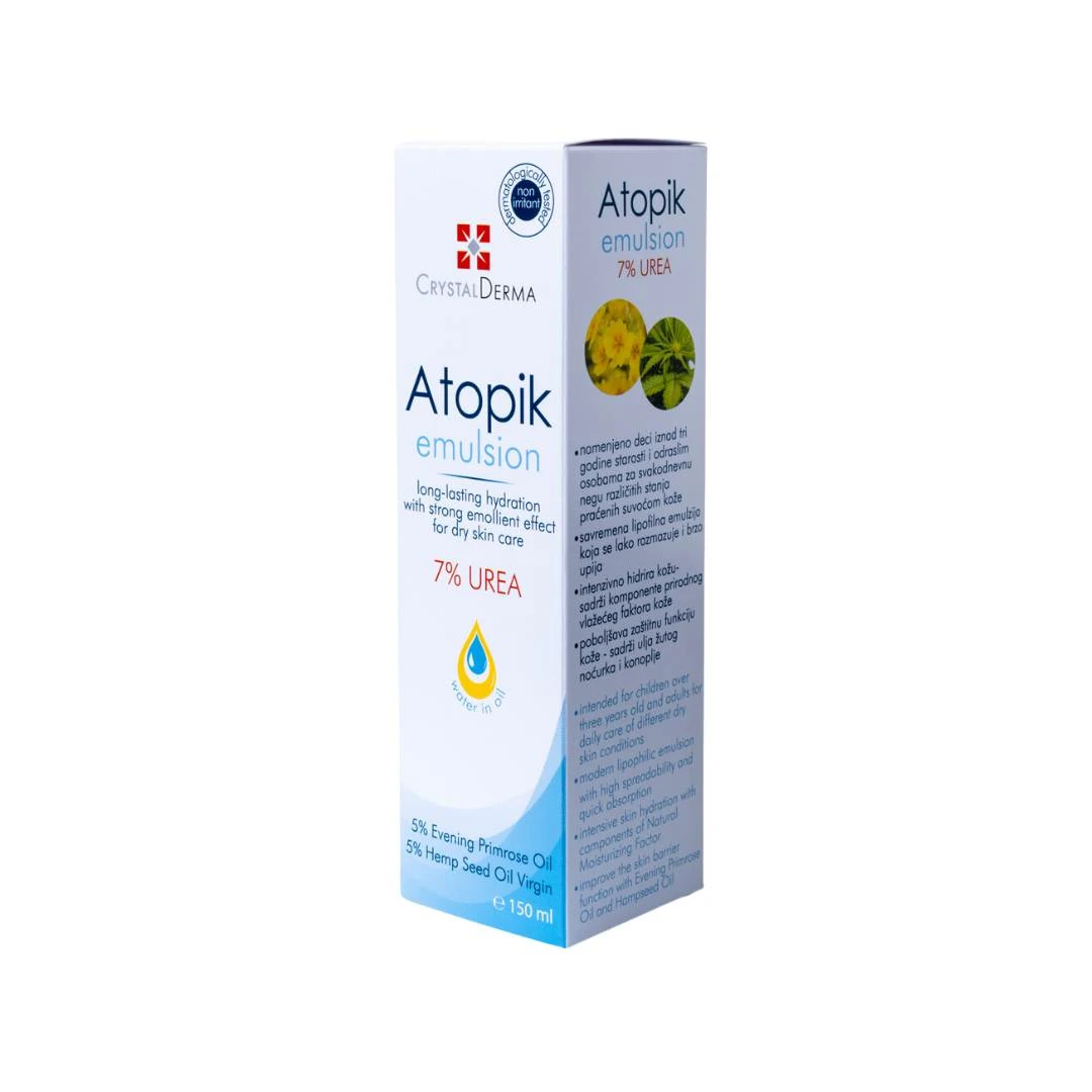 Atopik Emulsion Emulzija sa 7% Uree za Suvu, Osetljivu i Atopičnu Kožu 150 mL