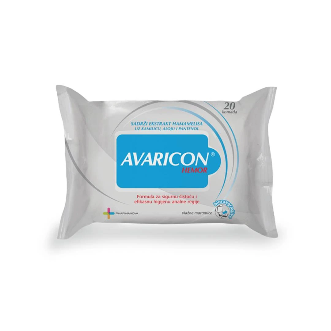 Avaricon® Hemor 20 Vlažnih Maramica Protiv Hemoroida