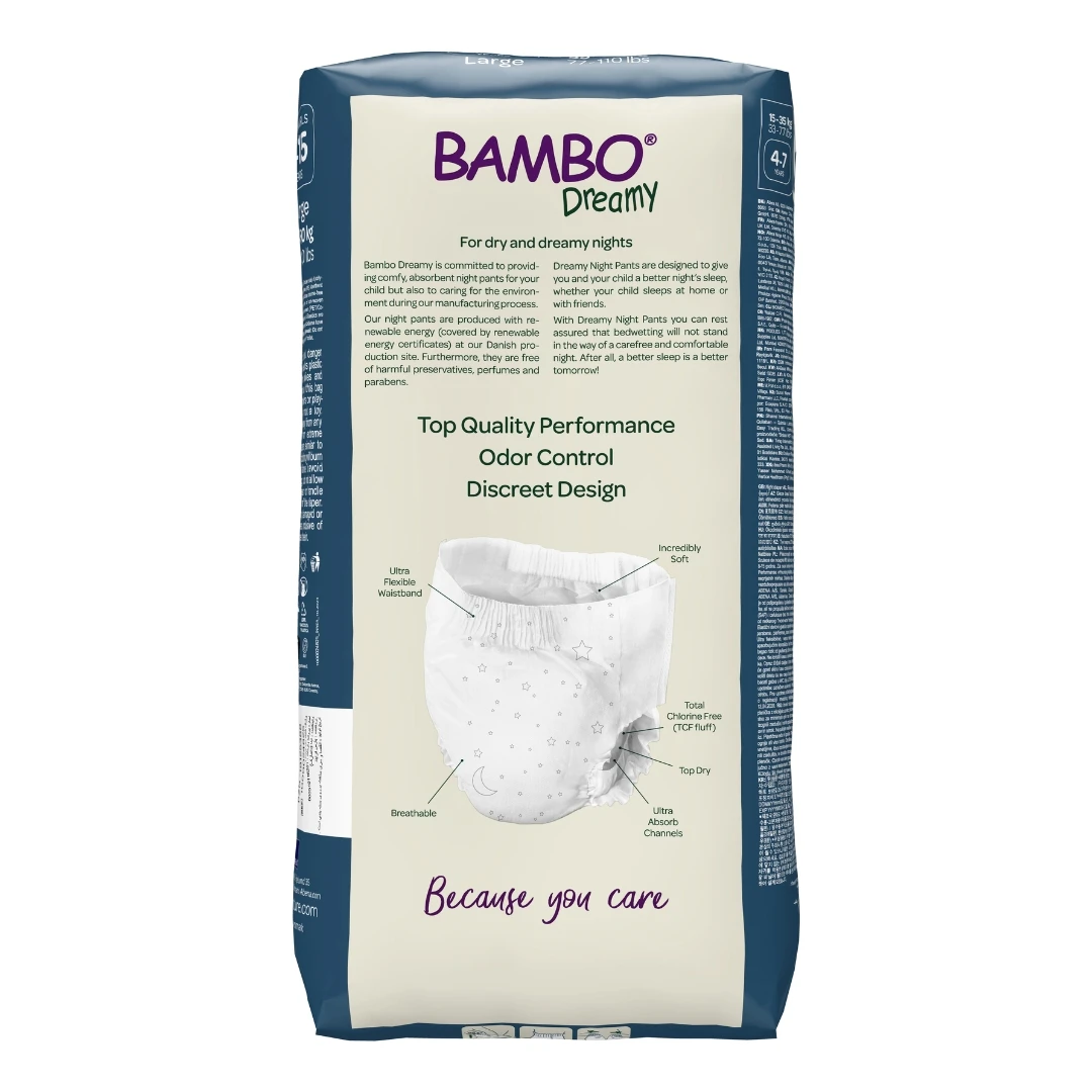 BAMBO® Dreamy Noćne Gaćice za Inkontinenciju za Dečake i Devojčice 35-50 Kg 10 Gaćica