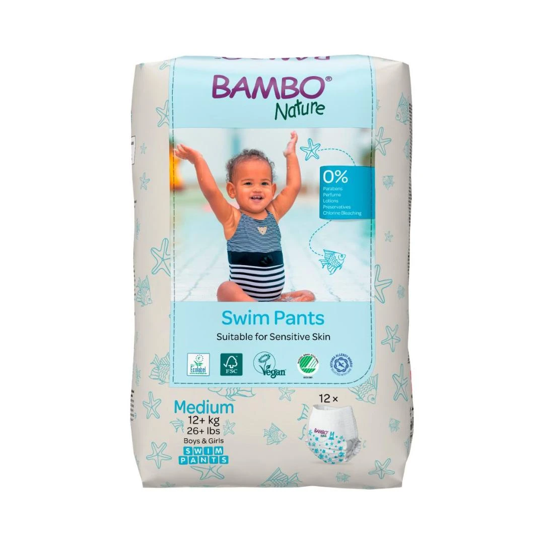 BAMBO® Nature Pelene za Plivanje Veličina M 12 Pelena