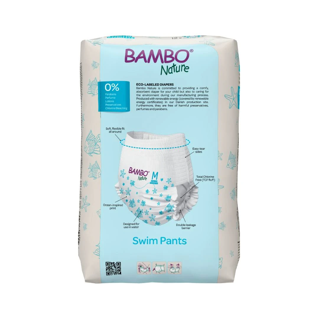 BAMBO® Nature Pelene za Plivanje Veličina M 12 Pelena