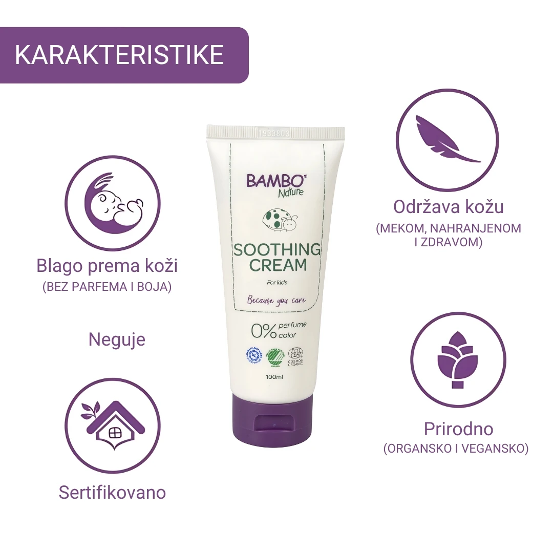 BAMBO® Nature Umirujuća Organska Krema za Bebe i Decu 100 mL