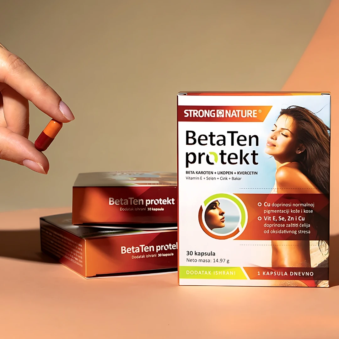 STRONG NATURE® BetaTen Protekt 30 Kapsula; Sunčanje; Bronzani; Bakarni Ten Beta Karoten