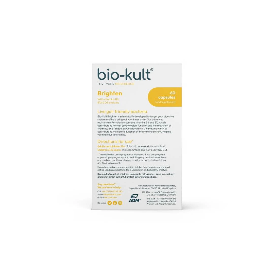 bio-kult® Brighten 60 Kapsula sa 14 Probiotskih Kultura i Vitaminima, Magnezijumom i Cinkom