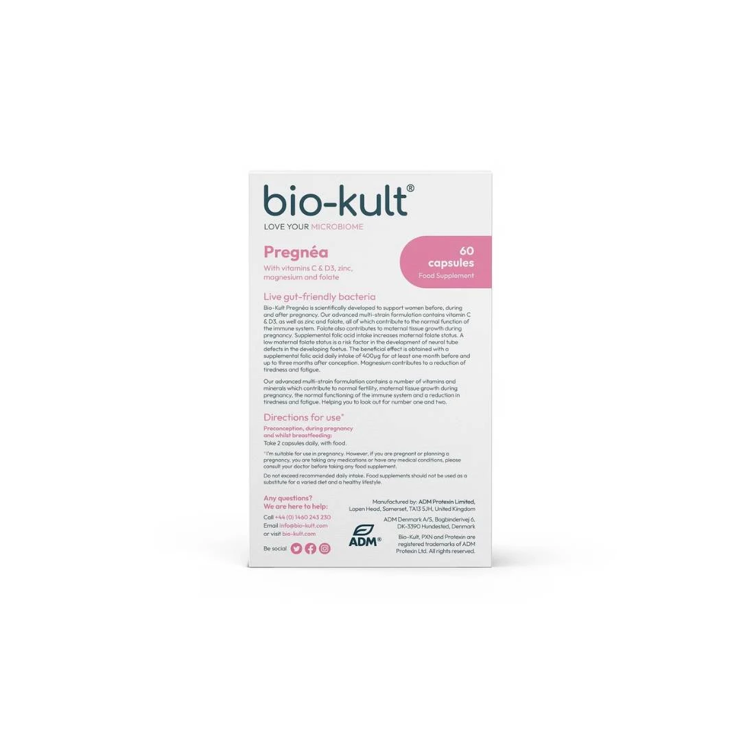 bio-kult® Pregnea 60 Kapsula za Trudnice; Magnezijum, Cink, Folna Kiselina i Vitamini C i D3