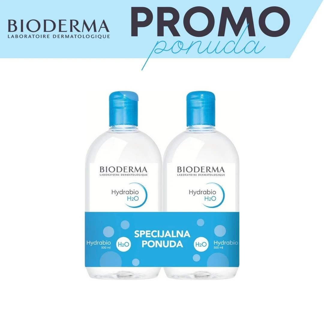 BIODERMA Hydrabio PROMO H20 Micelarna Voda 500 mL + 500 mL