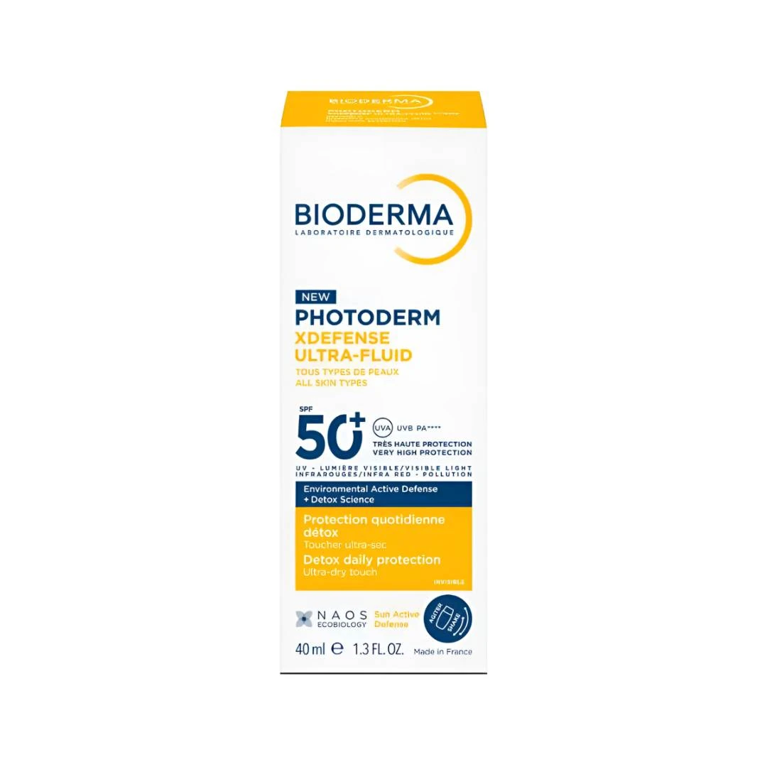 BIODERMA Photoderm XDEFENSE Ultra-Fluid SPF50+ Invisible 40 mL; Nevidljiva Detoks Zaštita od Sunca