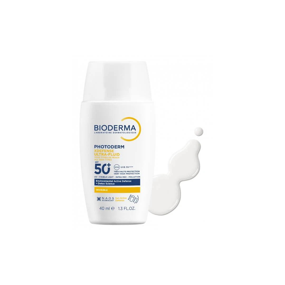 BIODERMA Photoderm XDEFENSE Ultra-Fluid SPF50+ Invisible 40 mL; Nevidljiva Detoks Zaštita od Sunca