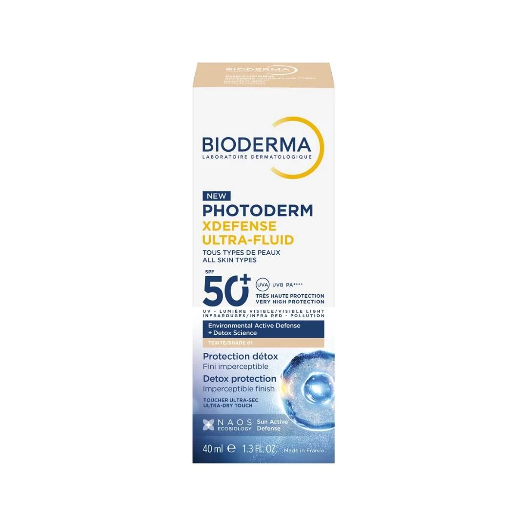 BIODERMA Photoderm XDEFENSE Ultra-Fluid SPF50+ Nijansa 01 40 mL; Detoks Zaštita od Sunca