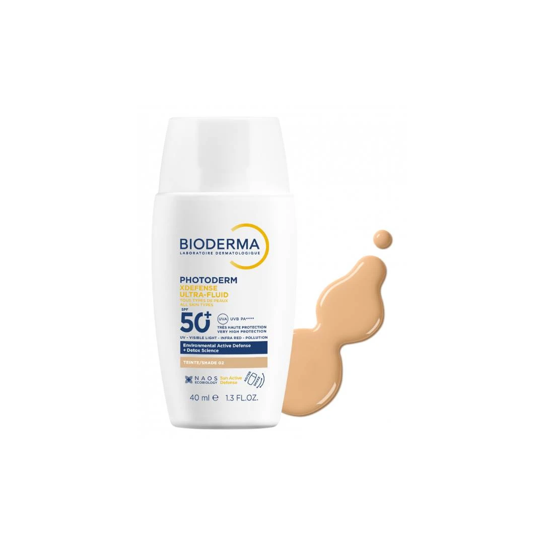 BIODERMA Photoderm XDEFENSE Ultra-Fluid SPF50+ Nijansa 02 40 mL; Detoks Zaštita od Sunca