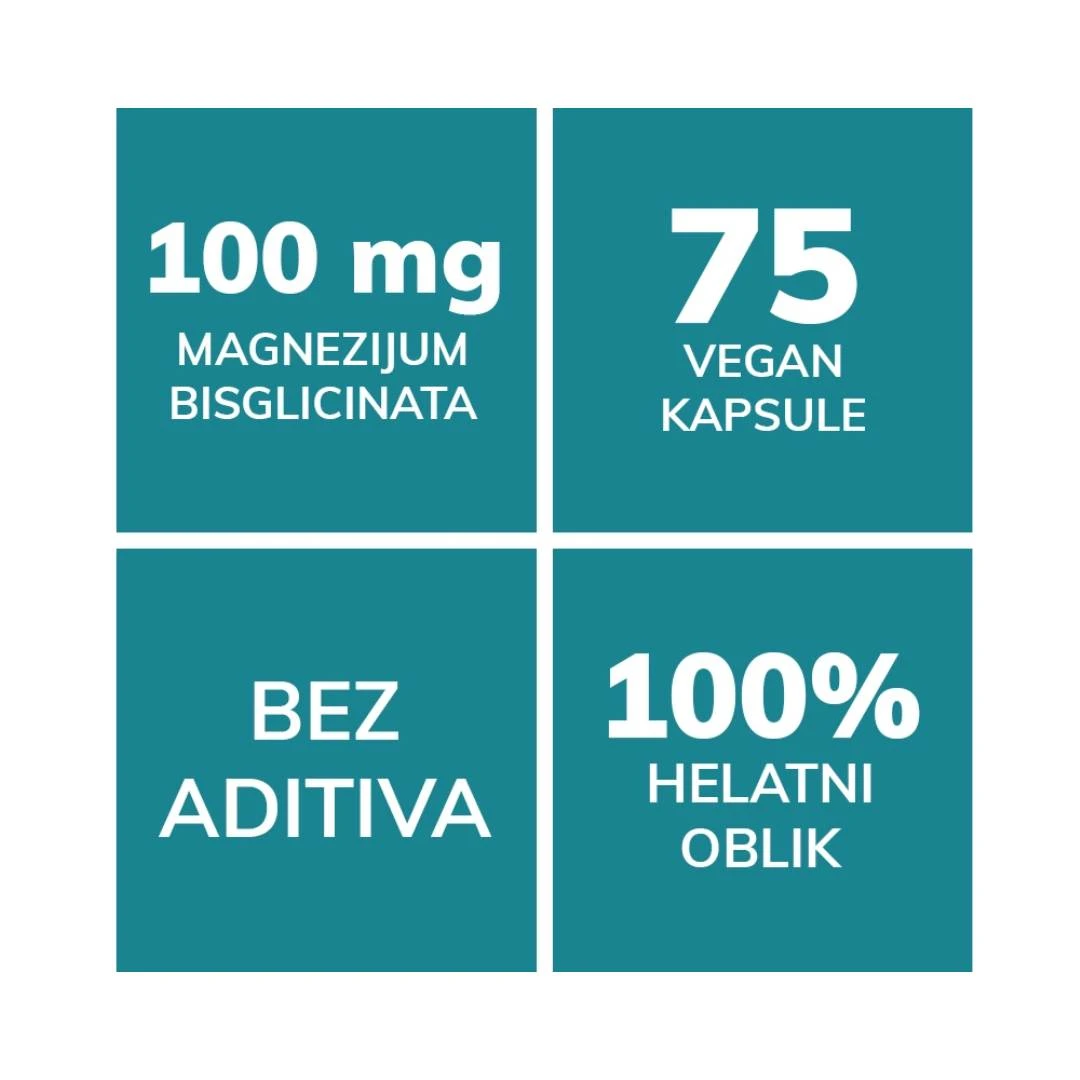 Biovital Helirani Magnezijum Bisglicinat 75 Kapsula