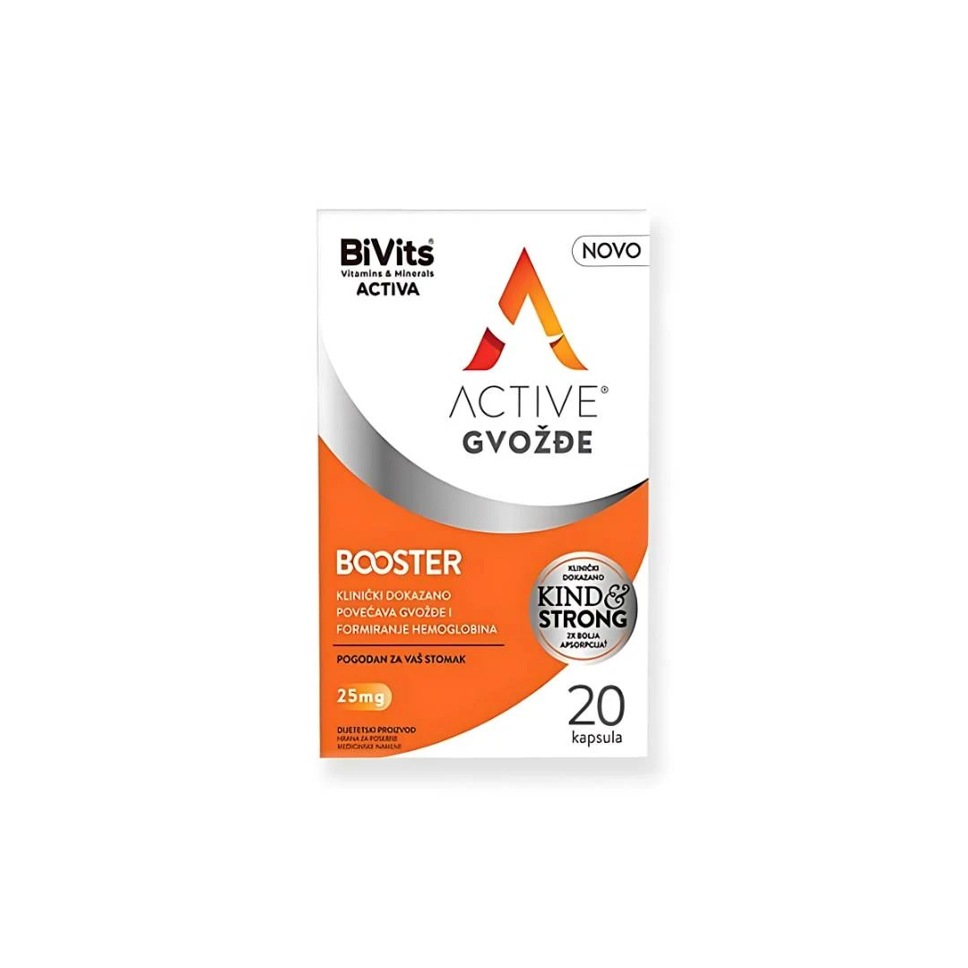 BiVits® ACTIVE GVOŽĐE BOOSTER 20 Kapsula