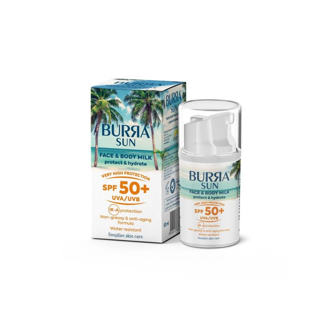 BURRA SUN Face & Body Milk SPF50+ Mleko za Zaštitu Kože Lica i Tela 50 mL