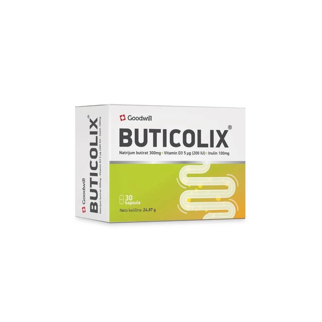 BUTICOLIX® Butirat, Inulin i Vitamin D 30 Kapsula