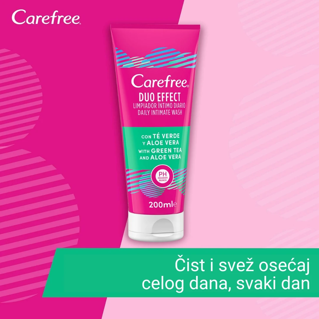 Carefree® DUO EFFECT Intimna Kupka sa Zelenim Čajem i Alojom 200 mL