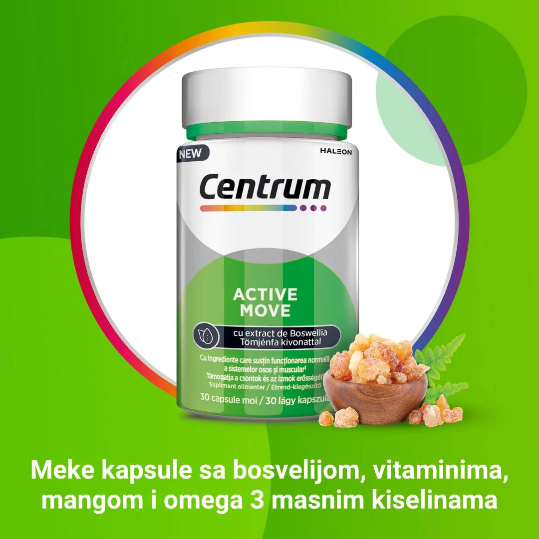 Centrum® ACTIVE MOVE 30 Mekih Gel Kapsula sa Bosvelijom za Sportiste i Aktivne Osobe