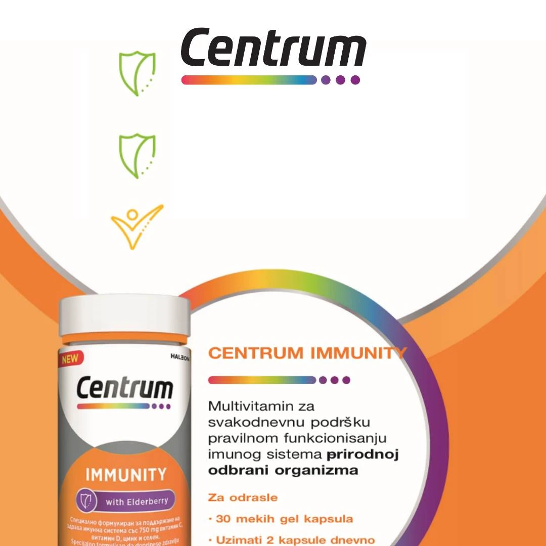 Centrum® IMMUNITY 30 Mekih Gel Kapsula za Jačanje Imuniteta