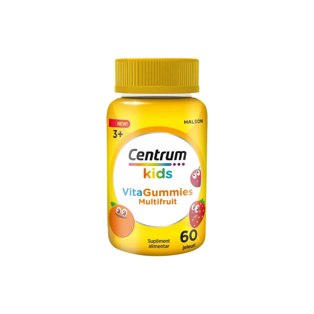 Centrum® KIDS VitaGummies Multifruit 3+ 60 Tableta za Žvakanje Gumene Bombone sa Multivitaminima i Mineralima i Ukusom Mešanog Voća