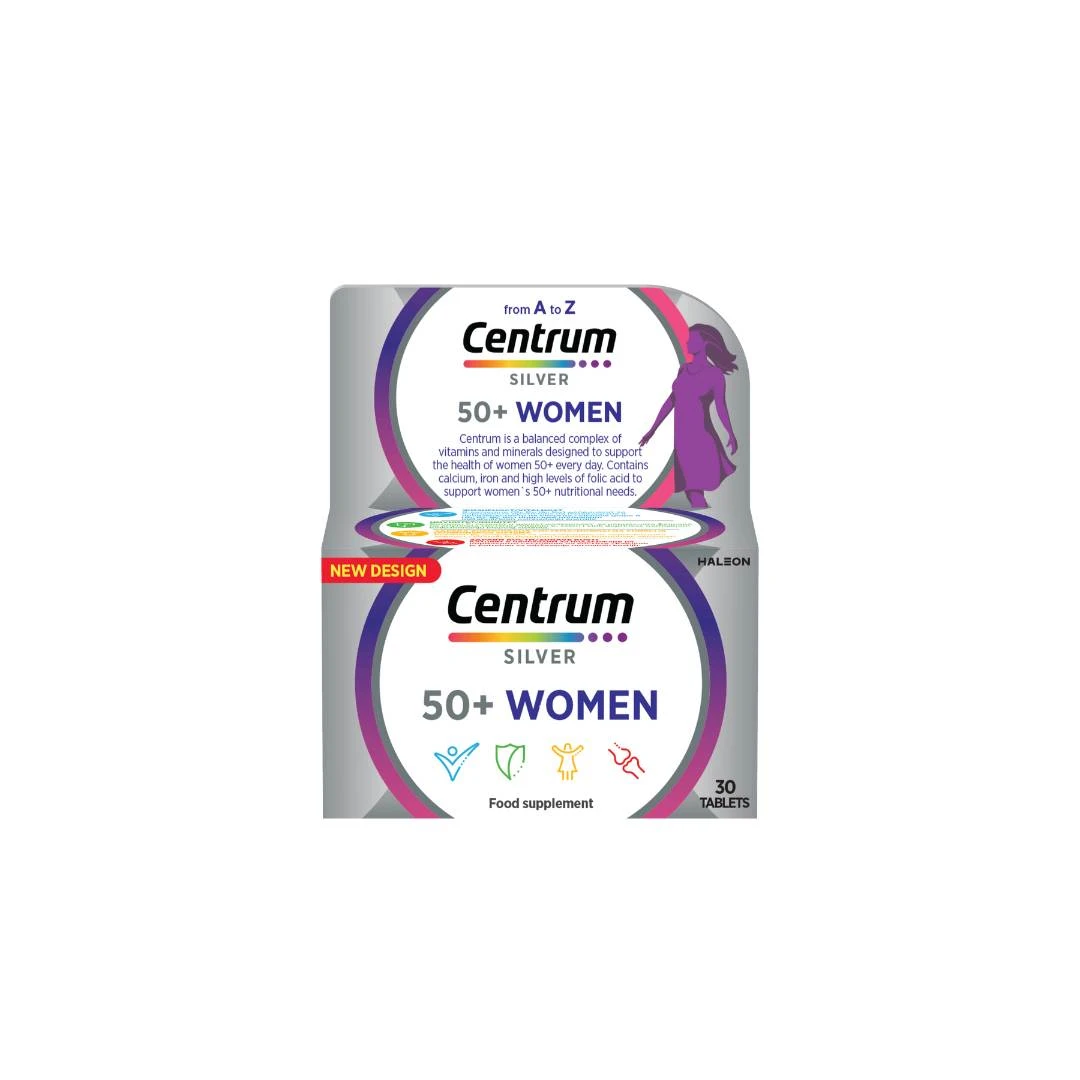 Centrum® SILVER WOMEN 50+ Multivitamini za Žene Tablete 30