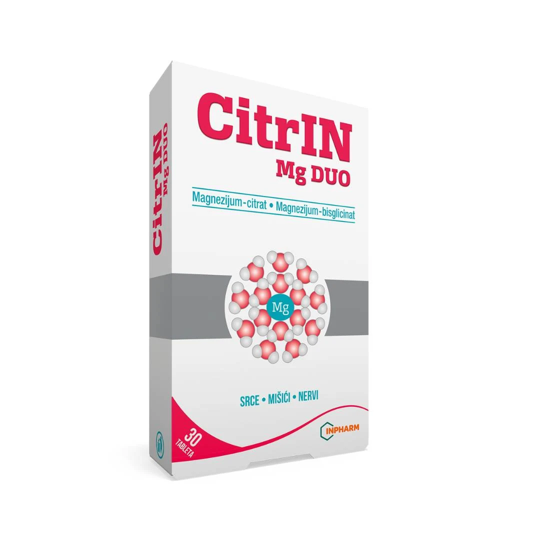 INPHARM CitrIN Mg Duo 30 Tableta Magnezijum Bisglicinat