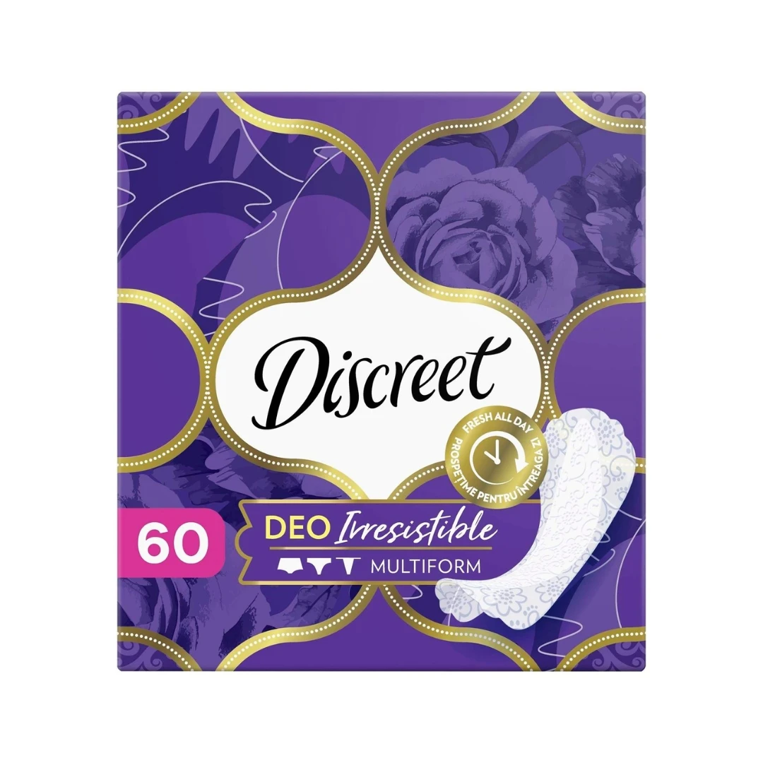 Discreet Deo Irresistible Dnevni Ulošci sa Velikom Moći Upijanja 60 Uložaka