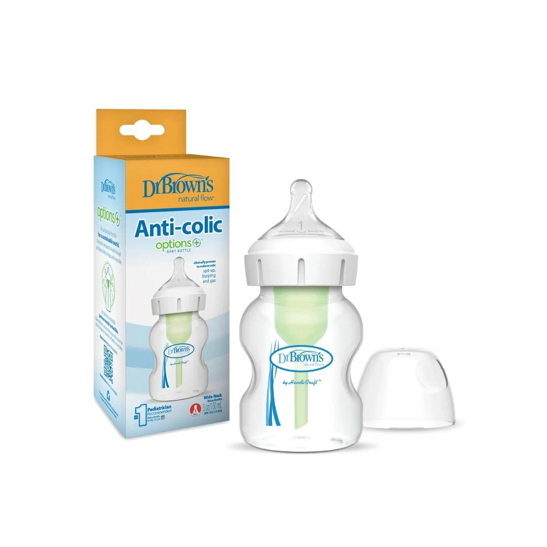 Dr Brown's Flašica Plastična Options+ Anti-Colic Wide-Neck 150 mL