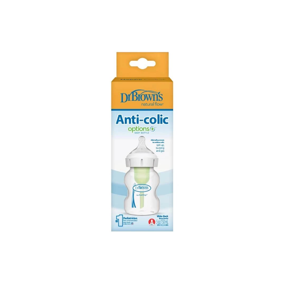 Dr Brown's Flašica Plastična Options+ Anti-Colic Wide-Neck 150 mL