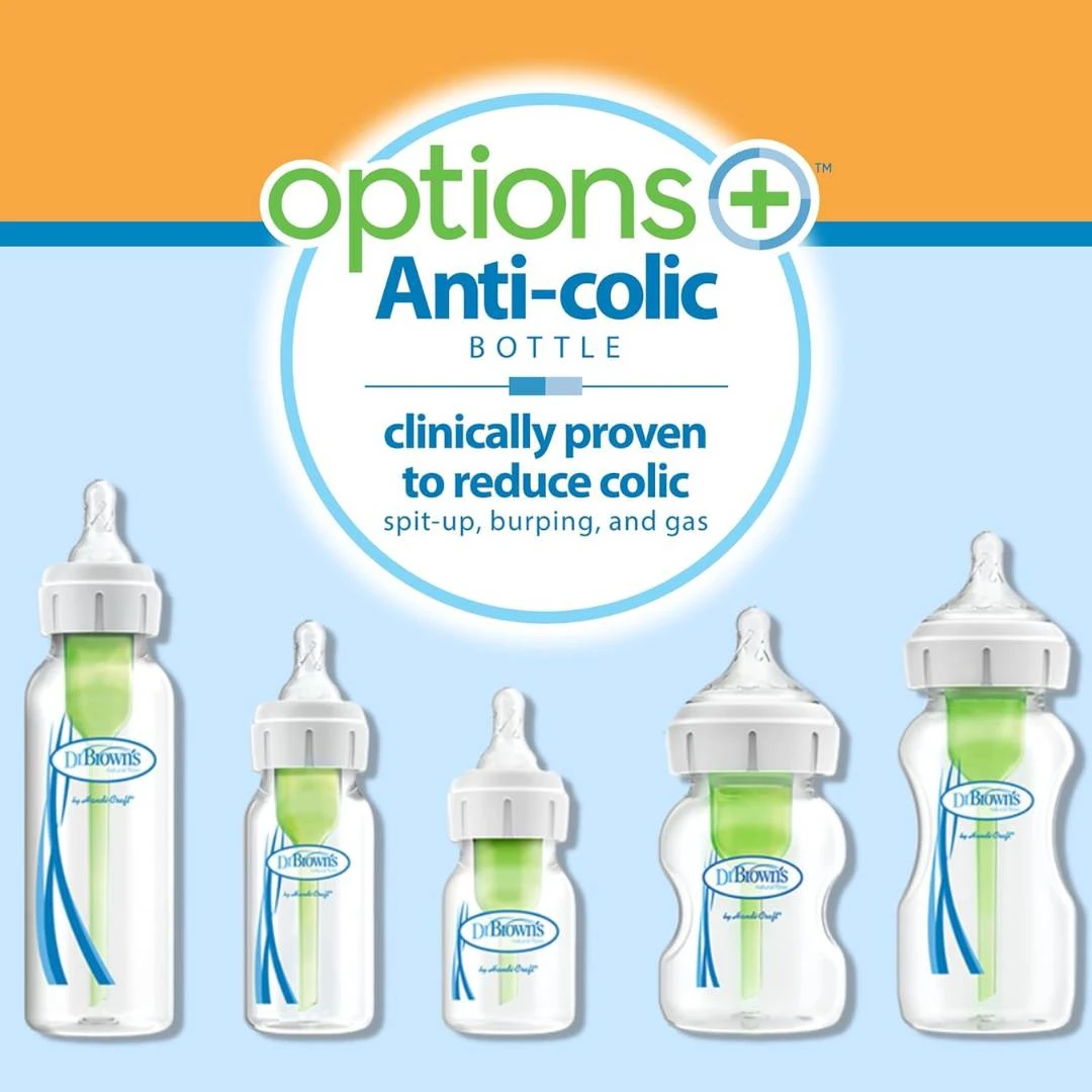 Dr Brown's Flašica Plastična Options+ Anti-Colic Wide-Neck 150 mL