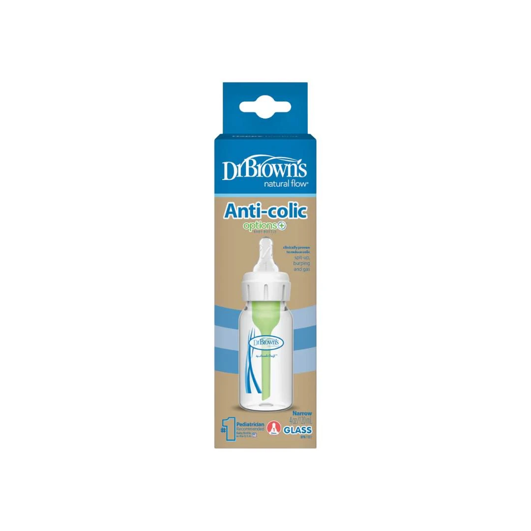 Dr Brown's Flašica Staklena Standard Options+ Anti-Colic Narrow 120 mL