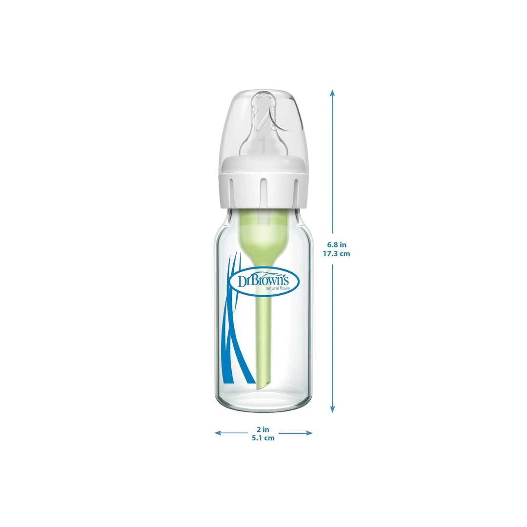 Dr Brown's Flašica Staklena Standard Options+ Anti-Colic Narrow 2 Flašice 2x120 mL