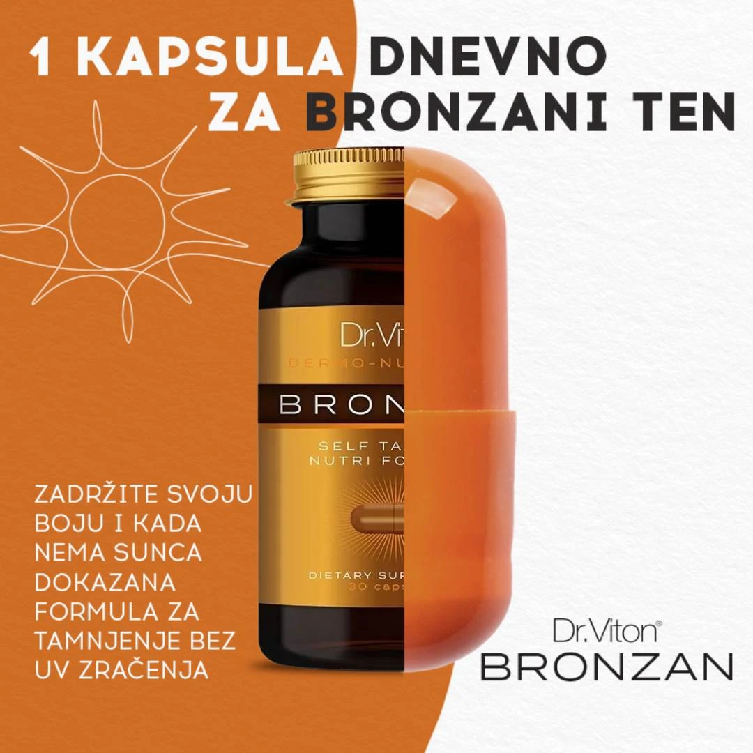 Dr. Viton BRONZAN Self Tanning Nutri Formula za Bronzani Ten 30 Kapsula