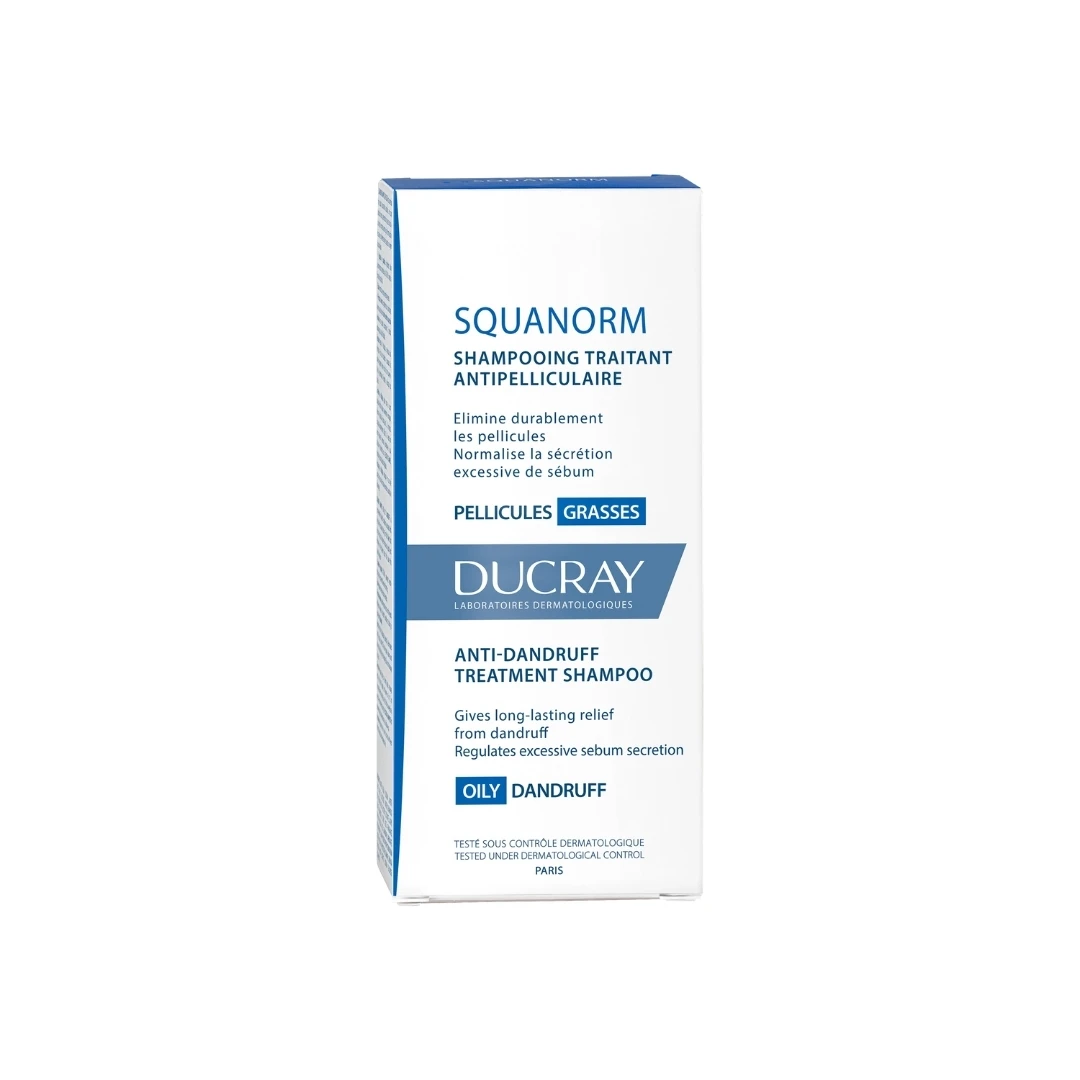 DUCRAY SQUANORM Šampon Protiv Masne Peruti Squanorm Anti-Dandruff Treatment Shampoo Oily Dandruff 200 mL