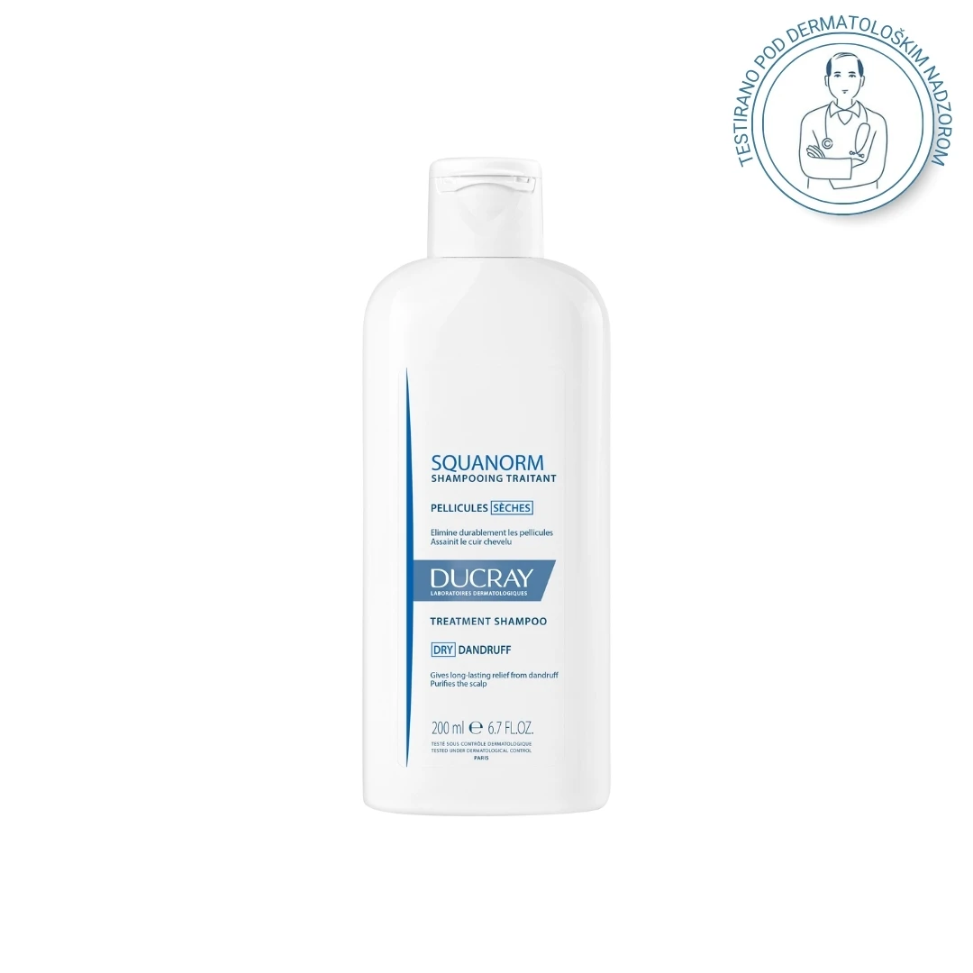 DUCRAY SQUANORM Šampon Protiv Suve Peruti Squanorm Anti-Dandruff Treatment Shampoo Dry Dandruff 200 ml