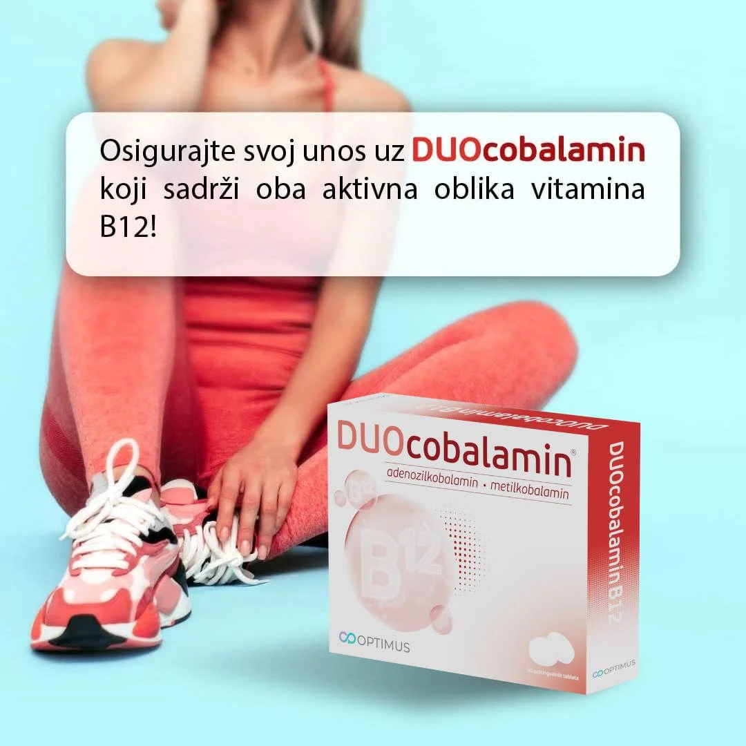 DUOcobalamin B12 30 Sublingvalnih Tableta; Adenozilkobalamin; Metilkobalamin