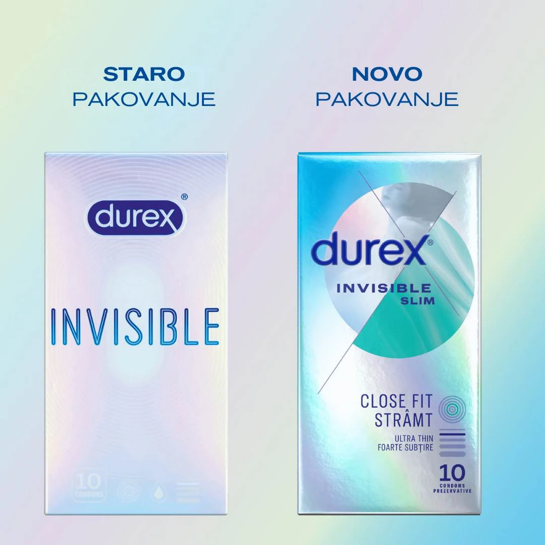 Durex® Kondomi Invisible SLIM 10 Kondoma