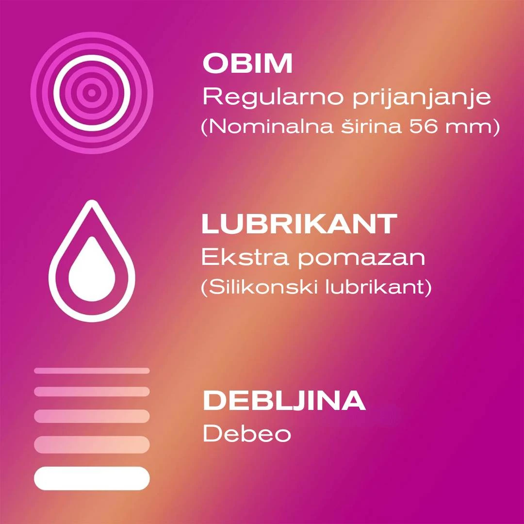 Durex® Kondomi PLEASURE ME Rebrasti i Tačkasti 3 Kondoma