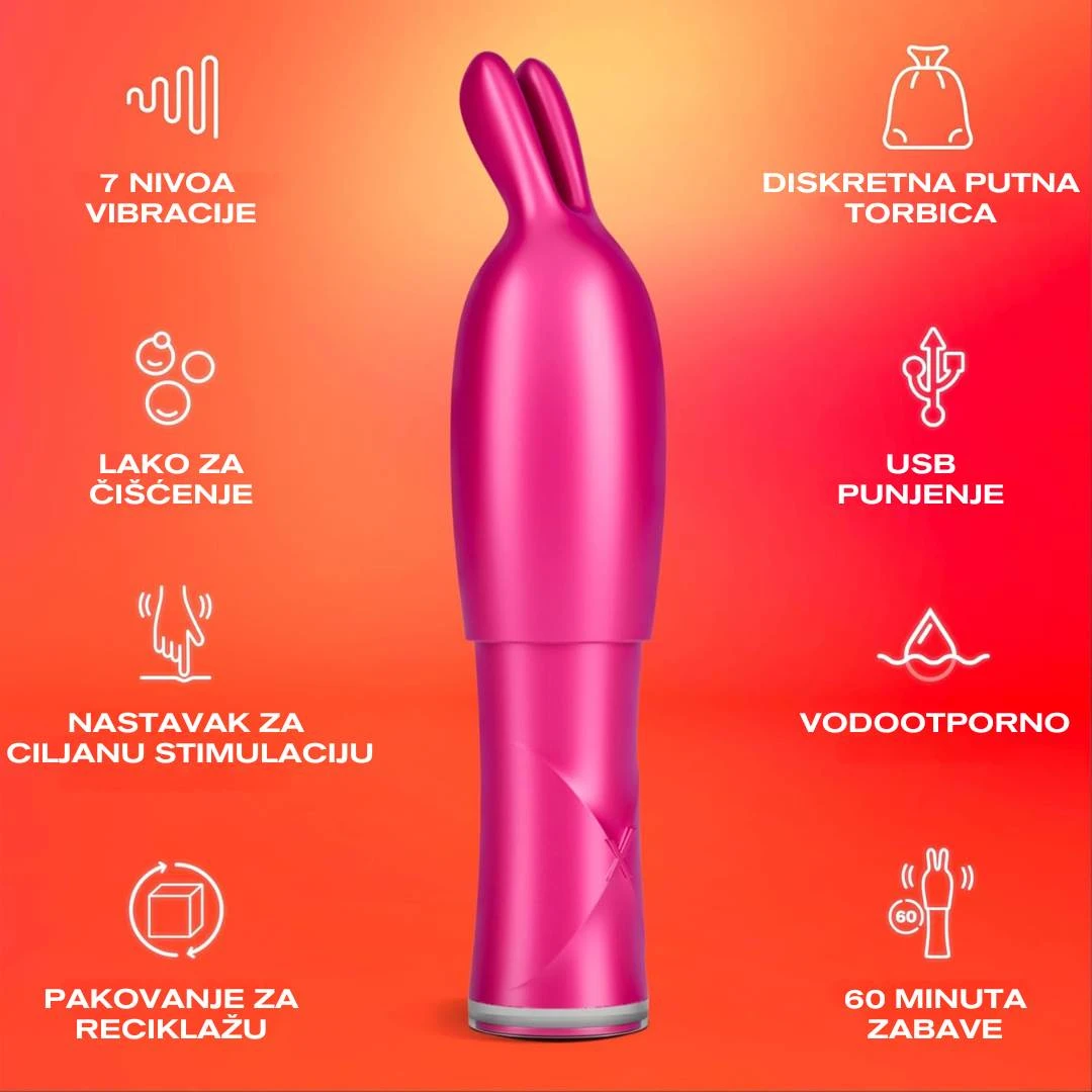 Durex® Play Vibe and Tease 2u1 Vibrator i Nastavak za Stimulaciju