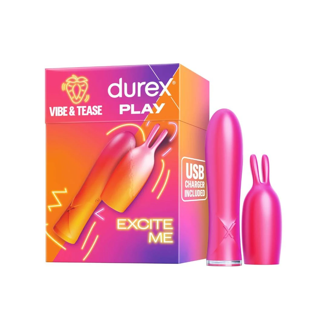 Durex® Play Vibe and Tease 2u1 Vibrator i Nastavak za Stimulaciju