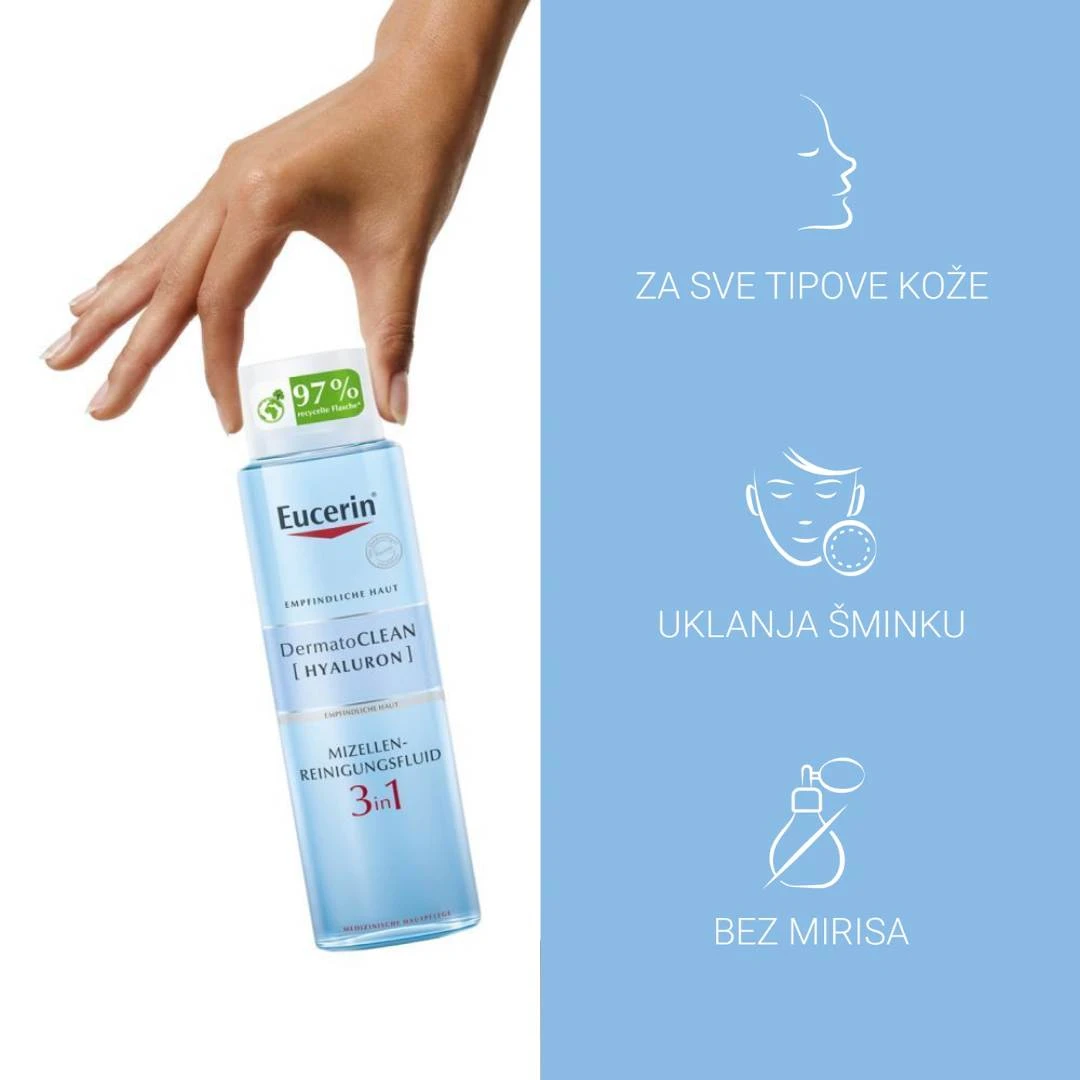 Eucerin® DermatoCLEAN HYALURON 3u1 Micelarna Voda 400 mL