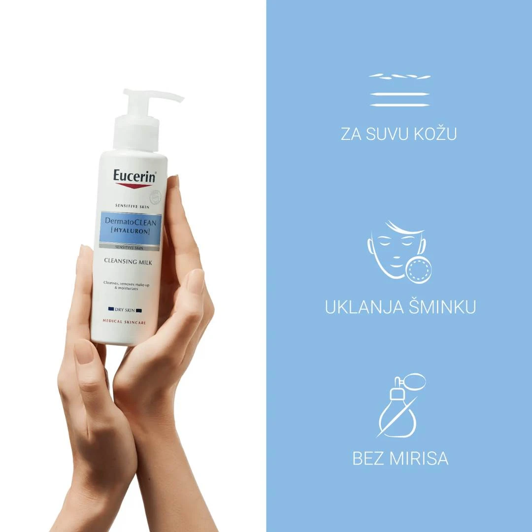 Eucerin® DermatoCLEAN HYALURON Mleko za Čišćenje Lica 200 mL