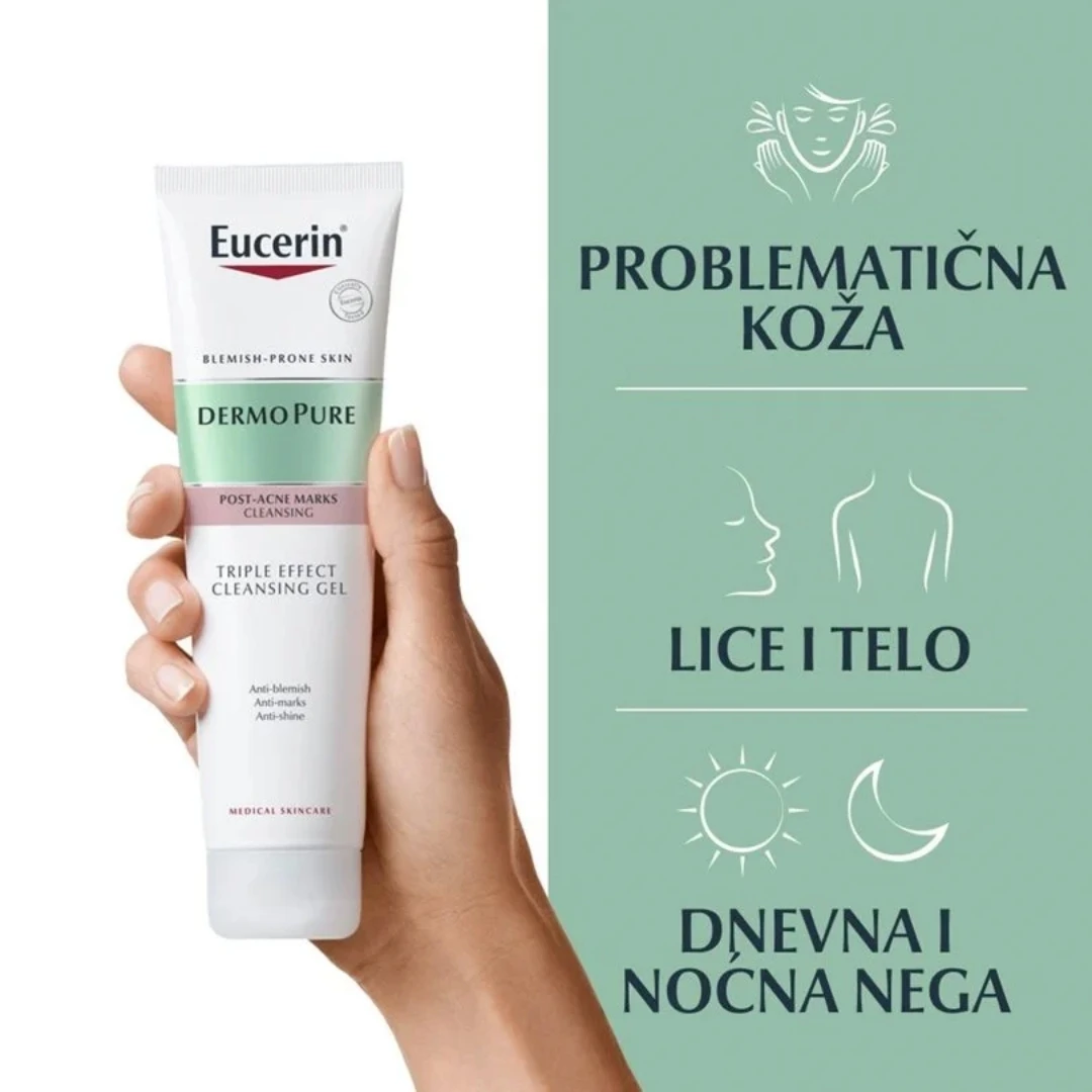 Eucerin® DermoPure Triple Effect Gel za Umivanje i Čišćenje Kože sa Trostrukim Efektom 400 mL
